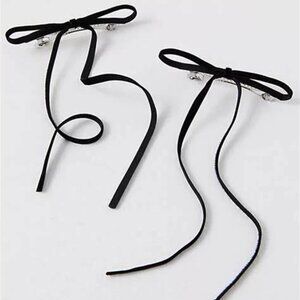 Free People Baby Bows Set Of 2 Black